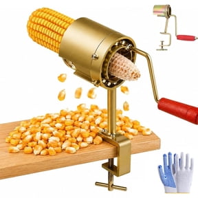 Hand Crank Popcorn Sheller Machine, Small Dry Corn Hand Crank Corn Thresher Sheller Machine with Clamp, Hand Crank Corn Sheller Tool, Efficient Corn Stripper Tool for Home Kitchen and Farm Use