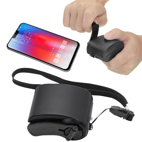 Hand Crank Portable Phone Charger, Mini Manual Emergency USB Power Bank, Handheld Wind Up Generator Charger, Compact Survival Backup Power Supply for Outdoor Camping Hiking Emergency Use