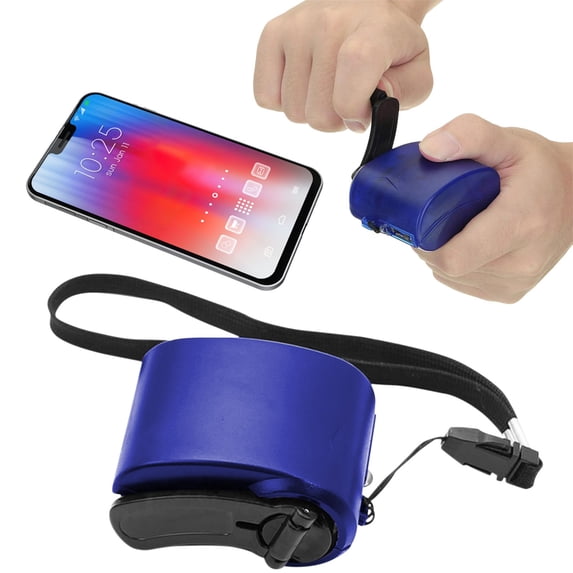 Hand Crank Portable Phone Charger, Mini Manual Emergency USB Power Bank, Handheld Wind Up Generator Charger, Compact Survival Backup Power Supply for Outdoor Camping Hiking Emergency Use