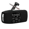 thumbnail image 1 of Hand Crank Radio with Flashlight for Emergency, Portable Solar Radios, Self Powered AM/FM NOAA Weather Radio Power Bank Cell Phone Charger, USB Rechargeable-Black, 1 of 5