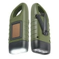 thumbnail image 1 of Hand Crank Radio with LED Flashlight for Emergency, USB Charged & Solar Power,Green, 1 of 8