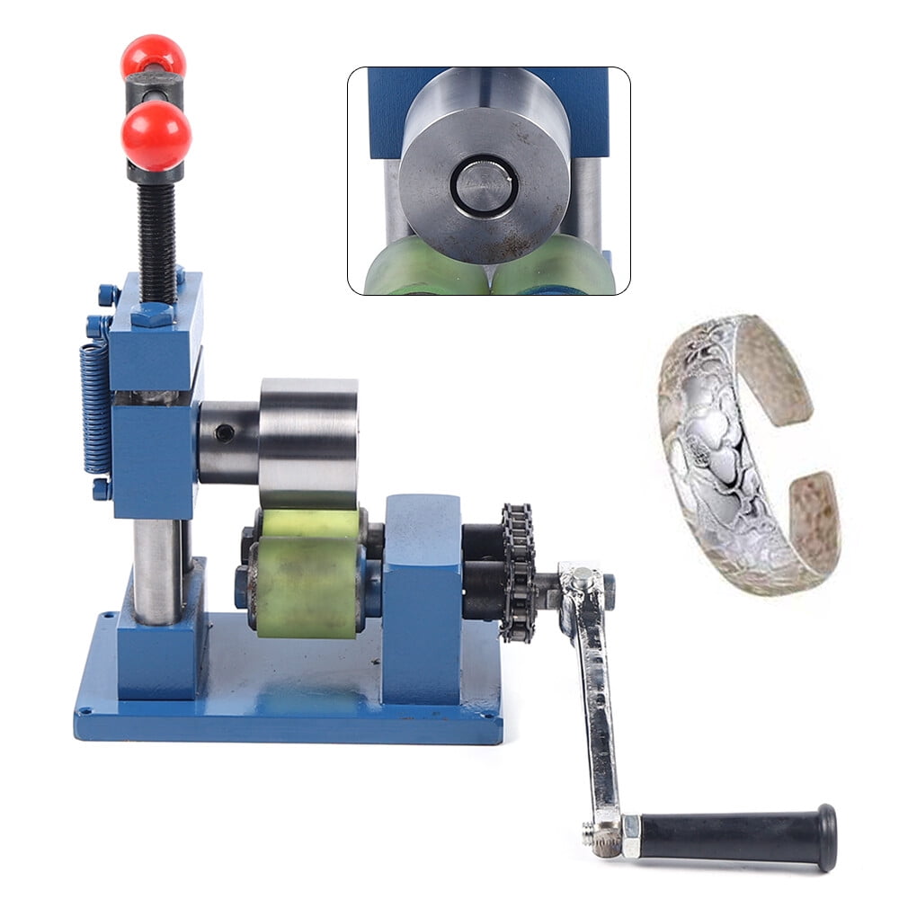 Hand Crank Ring Bracelet Press Bending Machine Making Tool Jewelry Ring Bender 7.09*9.45 in Used in Jewelry Stores, Craft Rooms