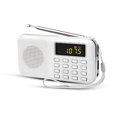thumbnail image 1 of Hand Crank Solar Emergency Radio, Portable AM FM SW Radio With LED Flashlight, USB Rechargeable MP3 Player Built-in Speaker, Outdoor Survival Weather Radio With Built-in Battery,1pcs White, 1 of 11