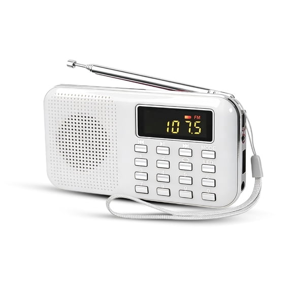 Hand Crank Solar Emergency Radio, Portable AM FM SW Radio With LED Flashlight, USB Rechargeable MP3 Player Built-in Speaker, Outdoor Survival Weather Radio With Built-in Battery,1pcs White
