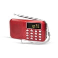 thumbnail image 1 of Hand Crank Solar Emergency Radio, Portable AM FM SW Radio With LED Flashlight, USB Rechargeable MP3 Player Built-in Speaker, Outdoor Survival Weather Radio With Built-in Battery,1pcs Red, 1 of 11
