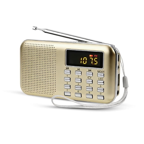 Hand Crank Solar Emergency Radio, Portable AM FM SW Radio With LED Flashlight, USB Rechargeable MP3 Player Built-in Speaker, Outdoor Survival Weather Radio With Built-in Battery,1pcs Golden
