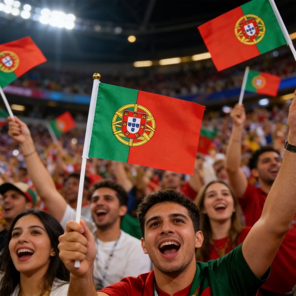 Hand Cranked Fan Flag, Handheld Sports Cheering Flag with Plastic Handle, Waving Party Decoration for Football Games International Events and Bar Atmosphere, Vibrant Fan Accessory