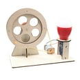 Hand Cranked Generator Power Set Wooden DIY Manual Science Experiment