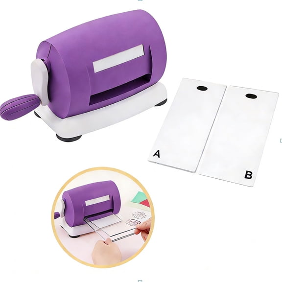 Hand Cranked Paper Art Cutting Machine for DIY Crafts - Embossing & Cutting Tool with Rotating Handle for Accurate Designs - Perfect for Craft Enthusiasts and Handmade Projects
