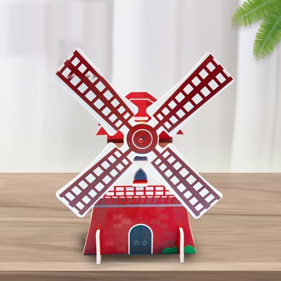 Hand-Cranked Pinwheel STEM Education Kit DIY Physics Experiment for Gear Transmission & Motion Learning