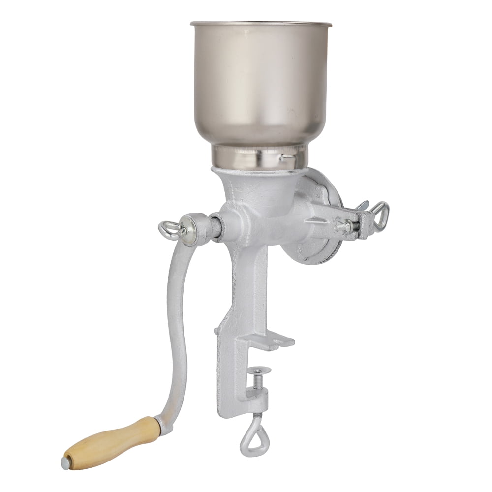 Hand Cranking Operation Grain Grinder, Silver
