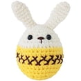 thumbnail image 1 of Hand Crochet Stuff Toy 3.9" Inches Little Easter Egg Plushy, Yellow, 1 of 3