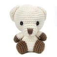 thumbnail image 1 of Hand Crochet Stuff Toy 6" Inches White Sitting Bear Bobbie Plushy, 1 of 6