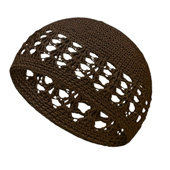 Hand Crocheted Bucket Hat for Breathable Openwork Knit Summer Sun Beach Cap