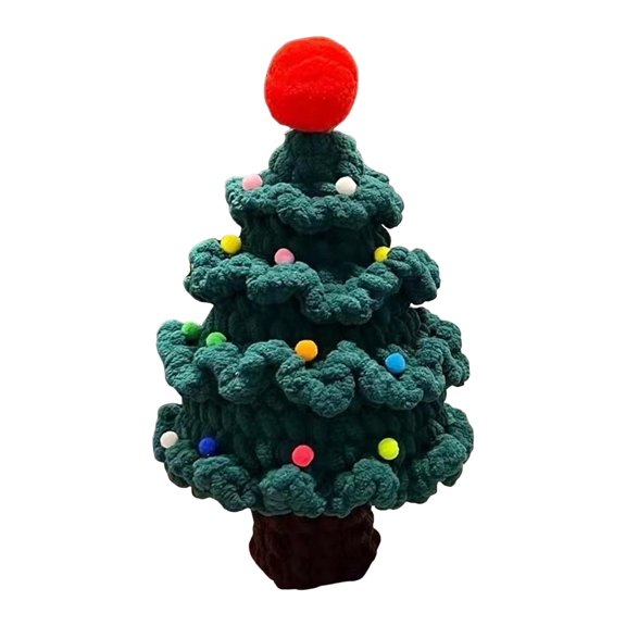 Hand Crocheted Christmas Tree Christmas Figurine DIY for Bedroom Shelf
