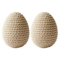 thumbnail image 1 of Hand Crocheted Easter Egg Decor - Soft Textured Nutural-Finish Knitted Ornaments for Festive Baskets, Home, and Event Decorations, Perfect for Spring Celebrations, 1 of 5