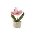 thumbnail image 1 of Hand-Crocheted Tulip Potted Plant With Bunny Accent Whimsical Knit Design For Home Decor Desktop Ornaments And Unique Birthday Gift Giving,Vermilion, 1 of 4