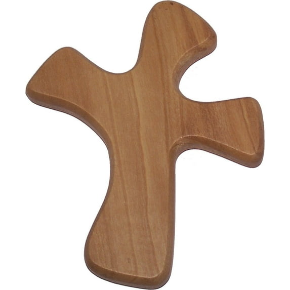 Hand Cross that will sit in your hand comfortably - plain model ( 4.5 x 3.75 Inches )