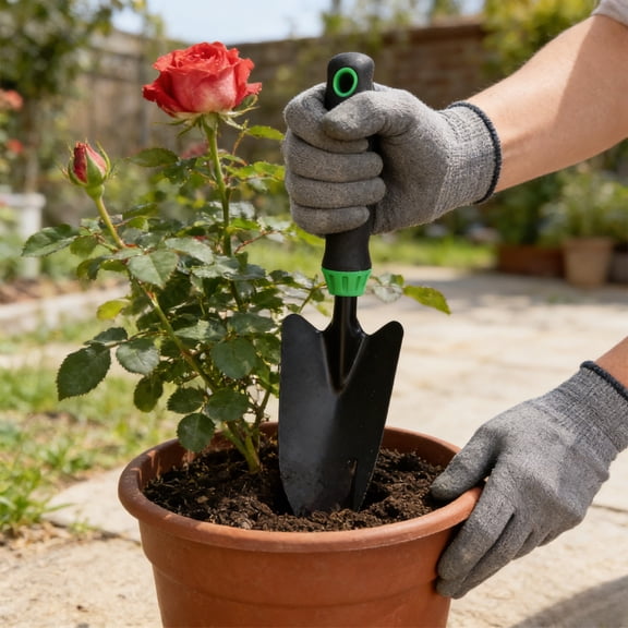 Hand Cultivator Garden Rake Tool with Sturdy Steel Head for Soil Loosening Weeding Planting Garden Beds Flower Pots Outdoor Indoor Gardening Essential Tool