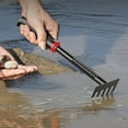 thumbnail image 1 of Hand Cultivator Mini Rake,Bend Proof Carbon Steel Design,Rust Resistant,Ergonomic Handle,Hand Tool loosens Soil, rips Out Weeds, Hand Tiller Garden Tool, 1 of 6