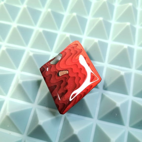 Hand Cut Playing Card Pin (Sirius B - Red Diamond) by 3Decks Designs