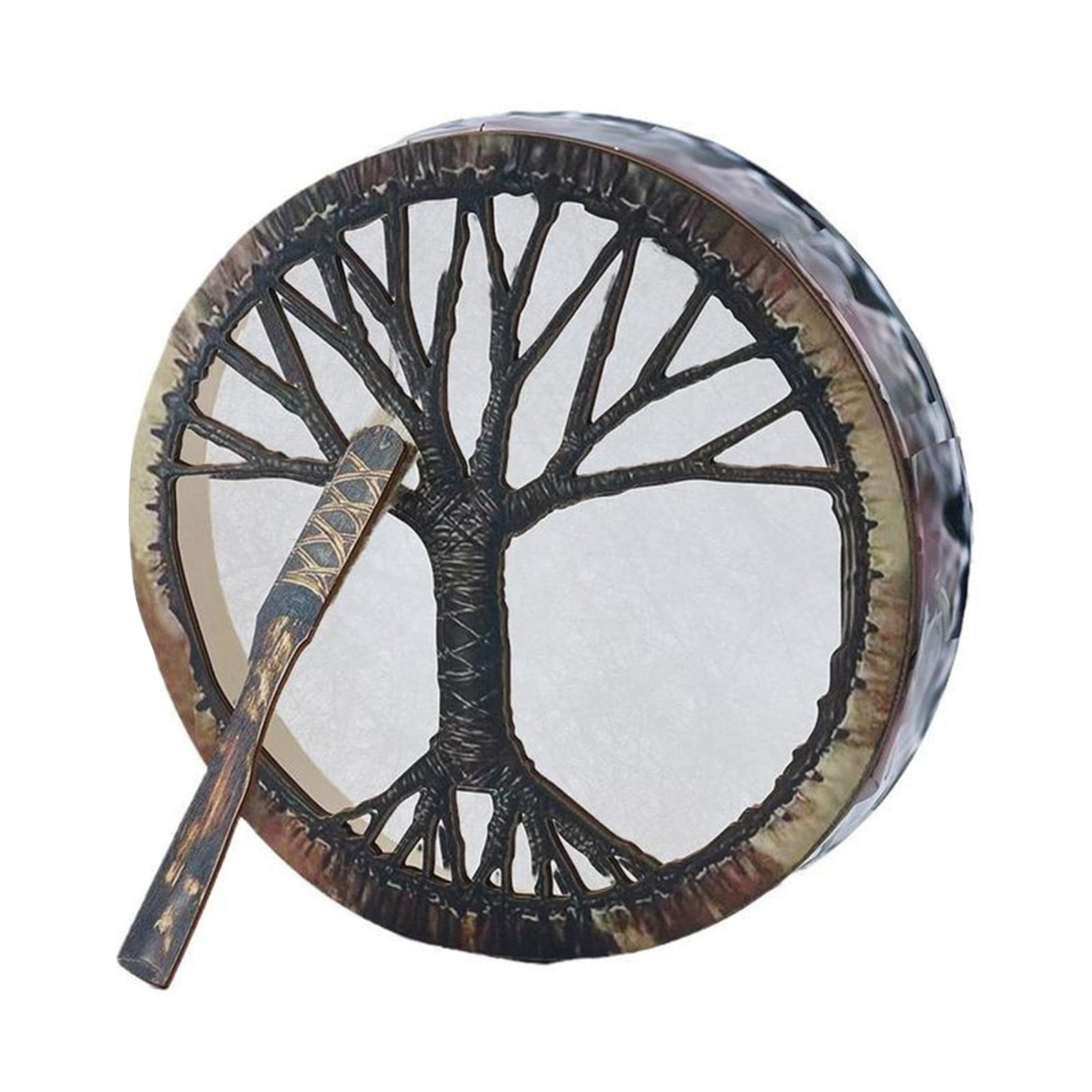 Hand Designed Shaman Drum with Drum StickShaman Drum Tree of Life Siberian Drum Symbol of Siberian drum spiritual musicSound of Music Decoration
