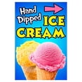 Hand Dipped Ice Cream Economy AFrame Sign 24" Wide by 36" Tall (Made