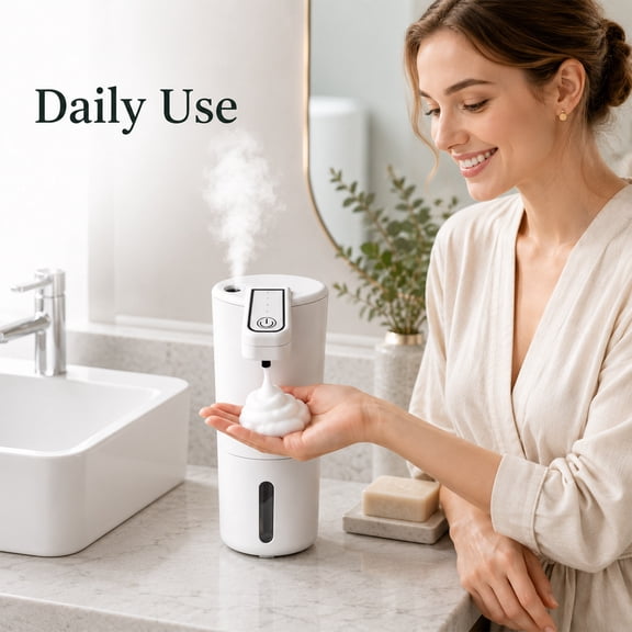 Hand Dispenser for Bathroom, Automatic Foaming Dispenser, Touchless Dispenser, Rechargeable Battery Foaming Hand Dispenser, 8X4.5X3 Inch 2-In-1 Foam and Aroma Diffuser Unit,