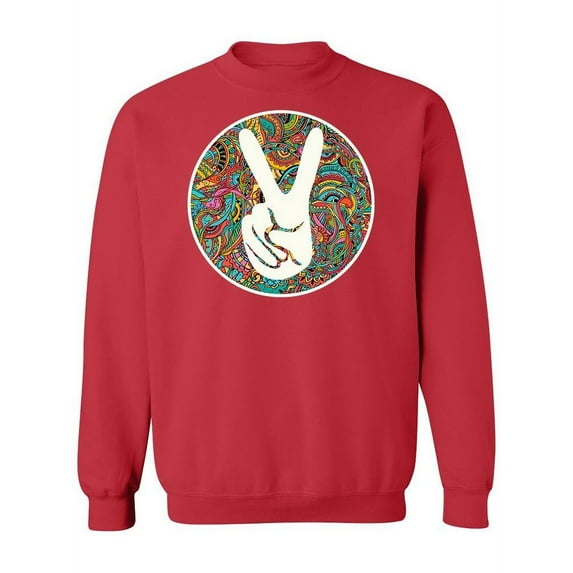 Hand Doing Peace Sign Sweatshirt Women -Image by Shutterstock, Female 3X-Large