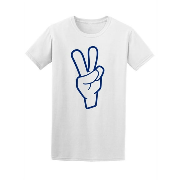 Hand Doing The Peace Sign T-Shirt Men -Image by Shutterstock, Male x-Large