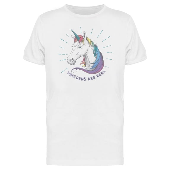 Hand Drawing Animal Unicorn Tee Men's -Image by Shutterstock