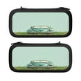thumbnail image 1 of Hand Drawing Car Spring Grass, Carrying Case For Nintendo Switch & OLED Version, Eva Pouch Case for Console & Accessories with 10 Game Card Slot & Wristband, Black, 1 of 6