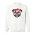 thumbnail image 1 of Hand Drawing Female Hipster Pug. Sweatshirt Women -Image by Shutterstock, Female Medium, 1 of 4