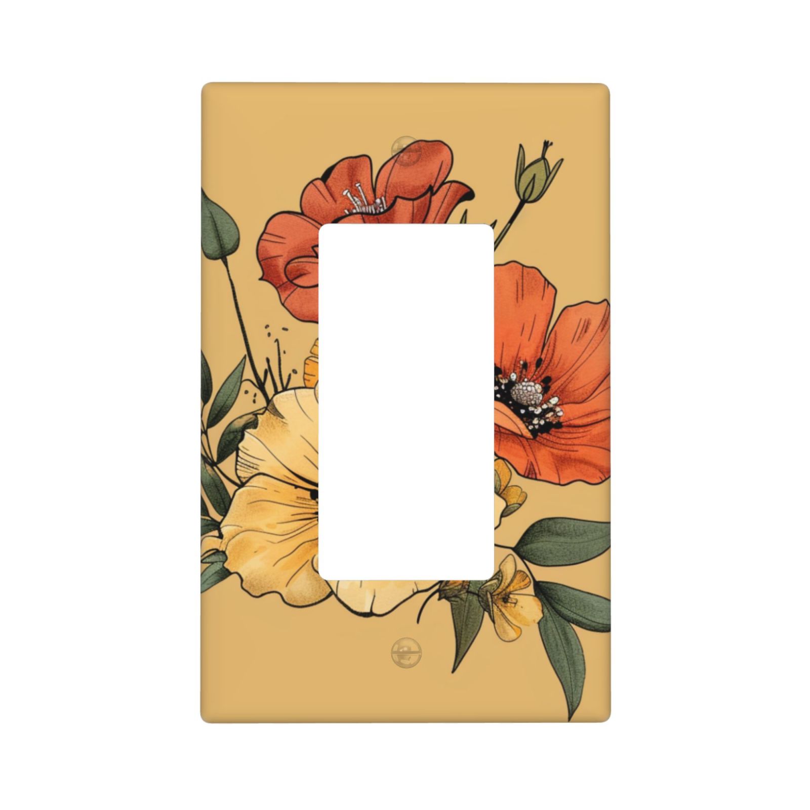 Decorative Printed Switch Plate - Electrical Switch Cover Wall Plate by Art Plates - Sunflower
