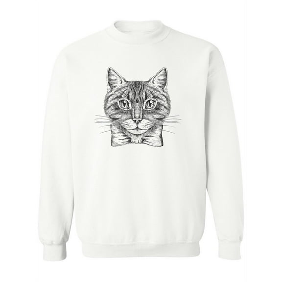Hand Drawing Hipster Cat. Sweatshirt Women -Image by Shutterstock, Female XX-Large