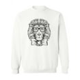 thumbnail image 1 of Hand Drawing Hipster Lion. Sweatshirt Women -Image by Shutterstock, Female x-Large, 1 of 4