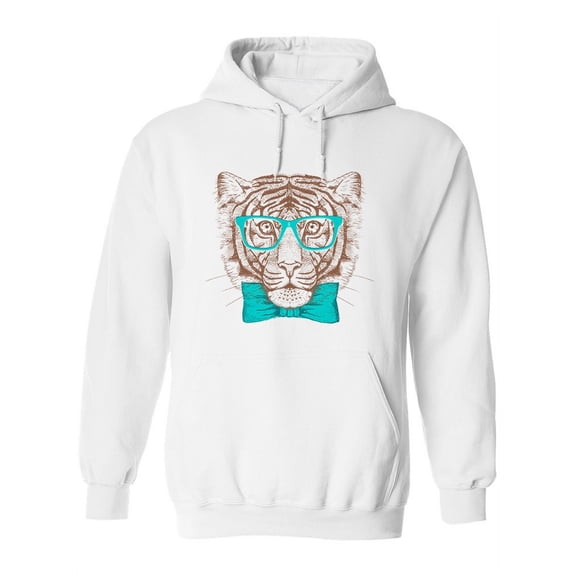 Hand Drawing Hipster Tiger Hoodie Women -Image by Shutterstock, Female Large