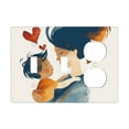 thumbnail image 1 of Hand Drawing Love Mothers Day Switch Cover Decorative Wall Plate 3-Gang 2-Toggle 1-Duplex Standard Size, 1 of 5