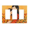 thumbnail image 1 of Hand Drawing Love Mothers Day Switch Cover Decorative Wall Plate 3-Gang Screwless Standard Size, 1 of 5