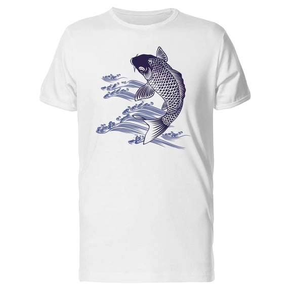 Hand Drawing Of A Japanese Carp Tee Men's -Image by Shutterstock