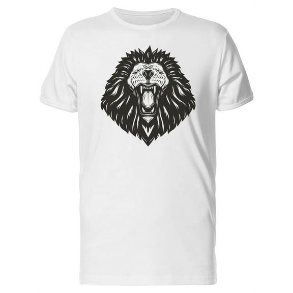 Hand Drawing Of A Roaring Lion T-Shirt Men -Image by Shutterstock, Male Small