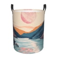 thumbnail image 1 of Hand Drawing River Laundry Hamper Medium Storage Basket/Toy Organizer/Dirty Clothes Bucket, 1 of 5