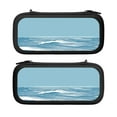 thumbnail image 1 of Hand Drawing Wave Sea, Carrying Case For Nintendo Switch & OLED Version, Eva Lightweight Shockproof Protective Pouch Case for Game Console & Accessories with 10 Game Card Slot & Wristband, Black, 1 of 6