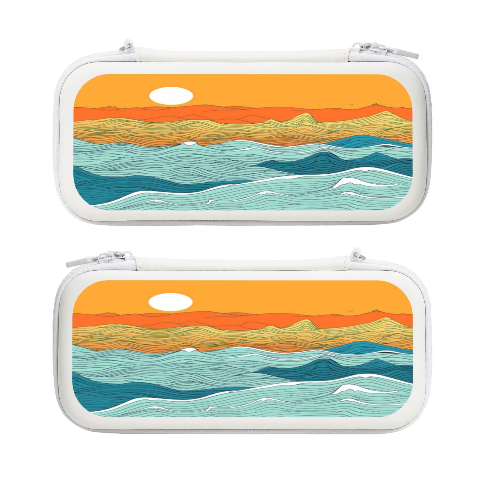 Hand Drawing Wave Sea, Carrying Case For Nintendo Switch & OLED Version ...
