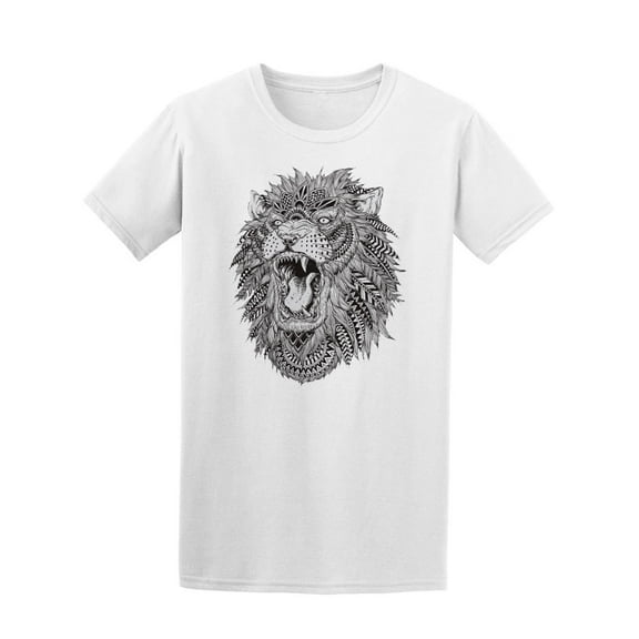 Hand Drawn Abstract Lion Tee Men's -Image by Shutterstock