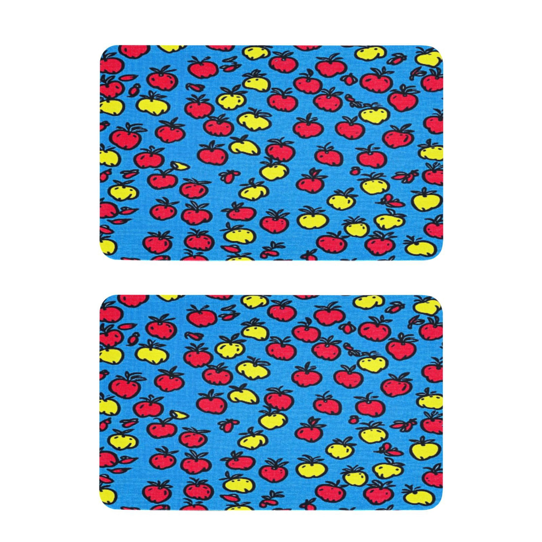 Hand Drawn Apples Pattern 2 Pack 4x2.5 Inch Magnetic Stickers Thick and ...