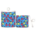 thumbnail image 1 of Hand Drawn Apples Pattern Translucent Plastic Cotton Swabs Canisters Large Medium Set, 1 of 6