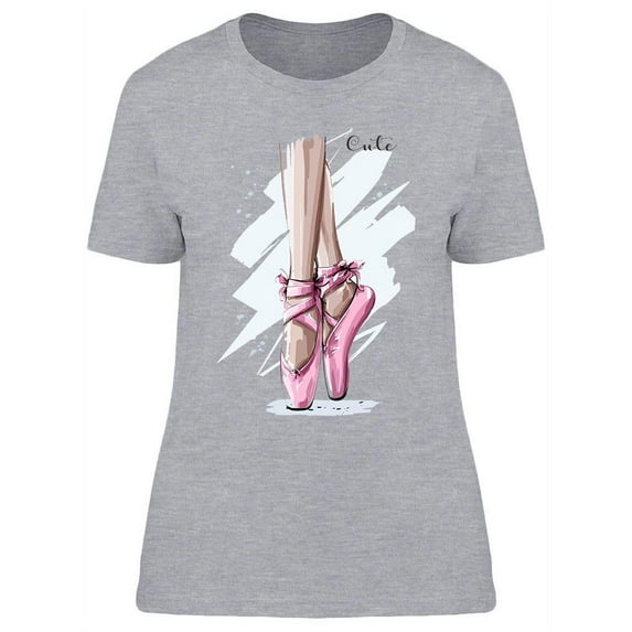 Hand Drawn Ballet Dancer Legs T-Shirt Women -Image by Shutterstock, Female XX-Large