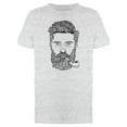 thumbnail image 1 of Hand Drawn Bearded Man Design T-Shirt Men -Image by Shutterstock, Male Small, 1 of 2