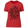 thumbnail image 1 of Hand Drawn Beautiful Roses T-Shirt Women -Image by Shutterstock, Female x-Large, 1 of 2